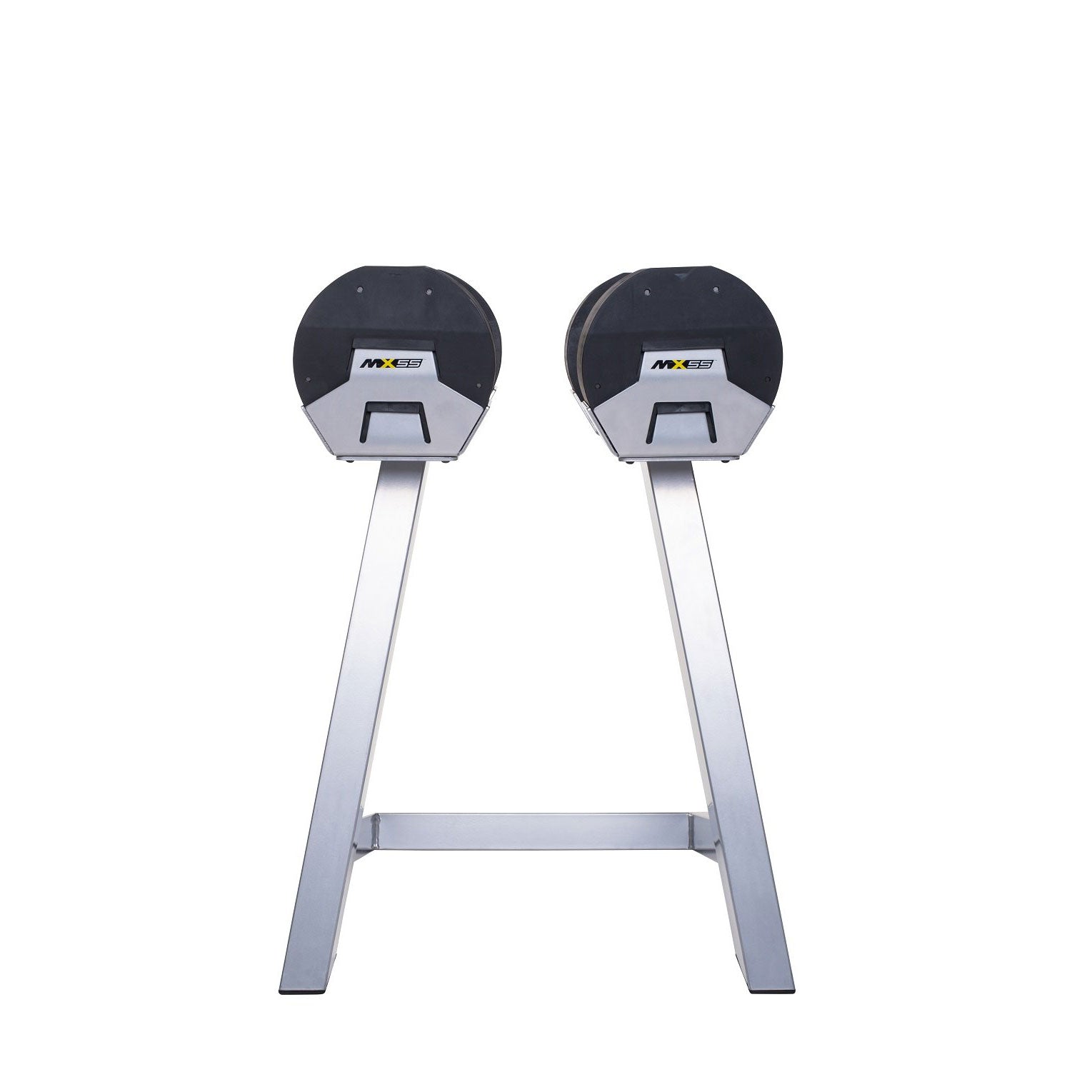 MX Select MX-55 Pro Style Adjustable Dumbbell Set w/ 10 to 55 Pound Range, Black