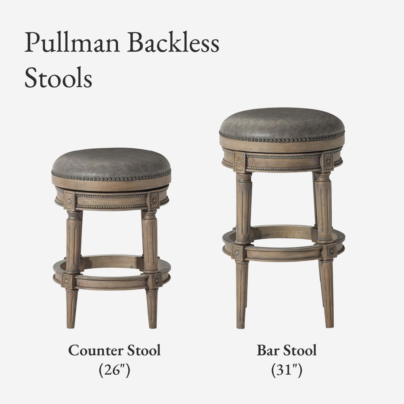 Maven Lane Counter Stool, Reclaimed Oak w/Stone Vegan Leather (For Parts)