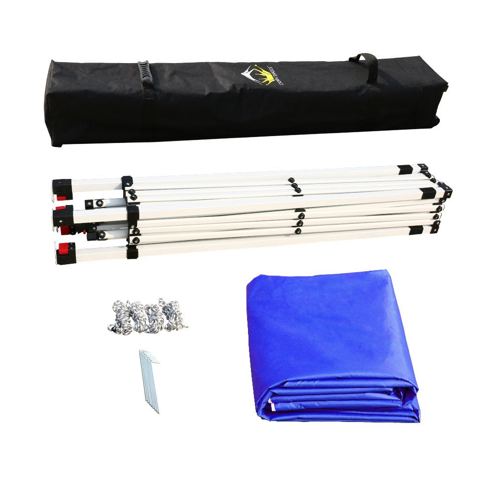 Crown Shades 10 x 10 ft. Outdoor Instant Folding Canopy with Wheeled Bag, Blue