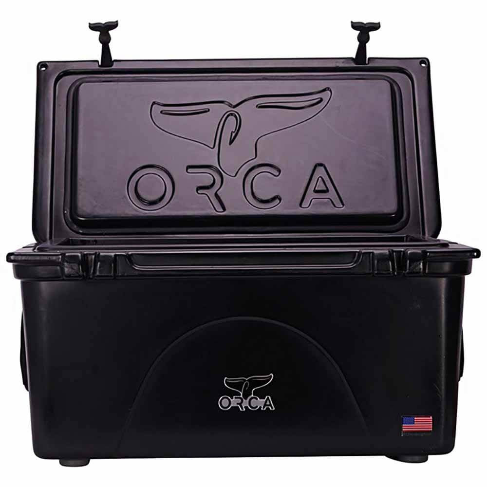 Orca ORCBK075 75 Quart 15 Gallon Roto Molded Insulated Outdoor Ice Cooler, Black
