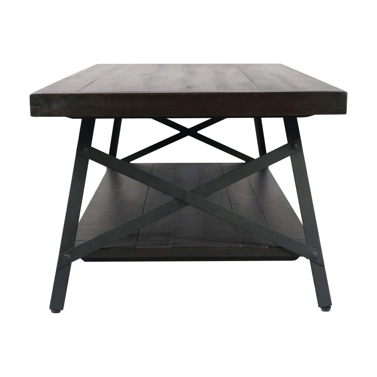 Emerald Home Chandler 48 Inch Rustic Open Storage Coffee Table (Used)