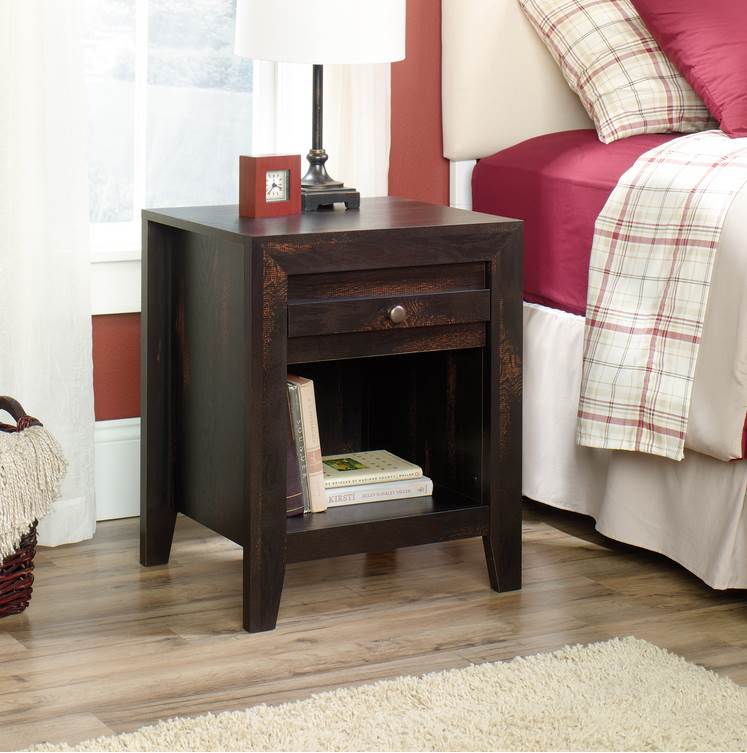 Sauder Woodworking Dakota Pass Home Furniture Night Stand Char Pine - Open Box