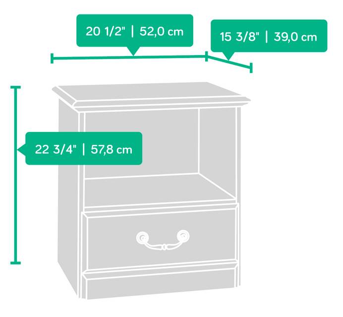 Sauder 418633 Orchard Hills Home Furniture Night Stand Milled Cherry (Open Box)