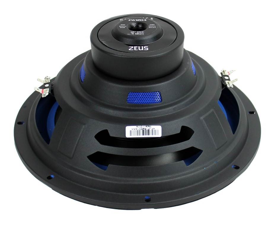 Hifonics ZW12D4 Zeus 12" 1200W Car Subwoofers (2 Pack) + Amp Kit Box