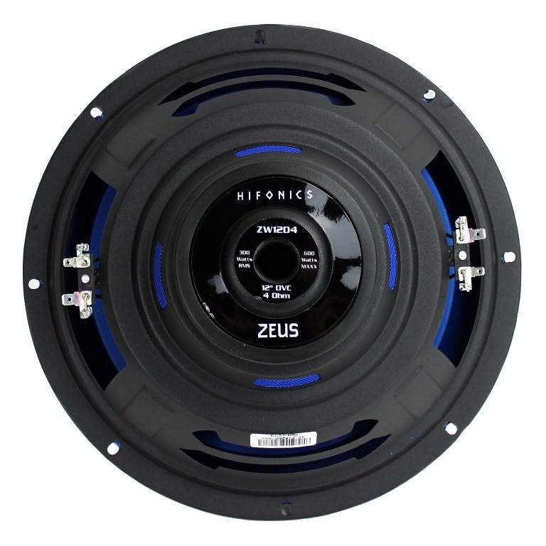 Hifonics ZW12D4 Zeus 12" 1200W Car Subwoofers (2 Pack) + Amp Kit Box