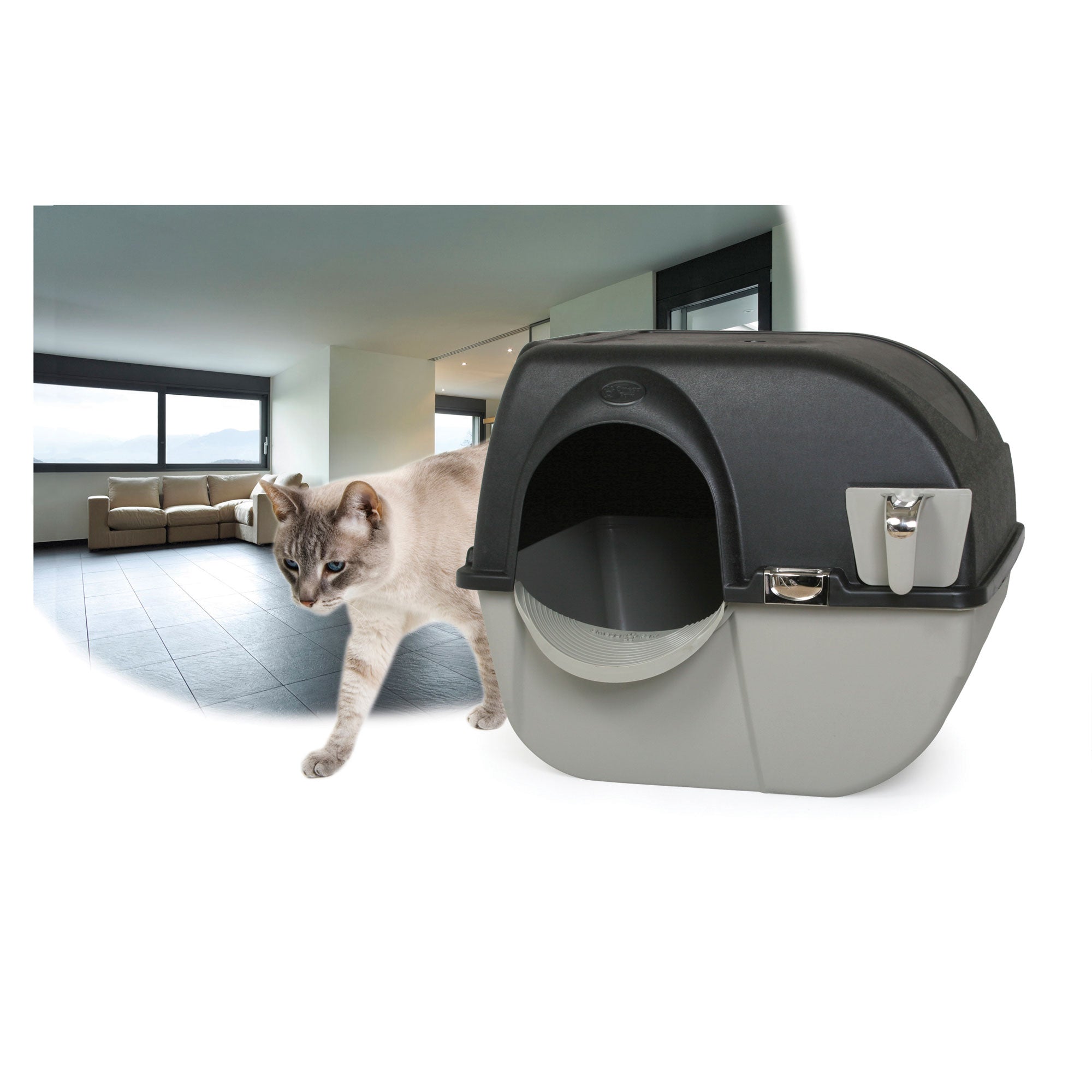 Omega Paw Roll N Clean Self Separating Self Cleaning Litter Box, Large (Used) - VMInnovations