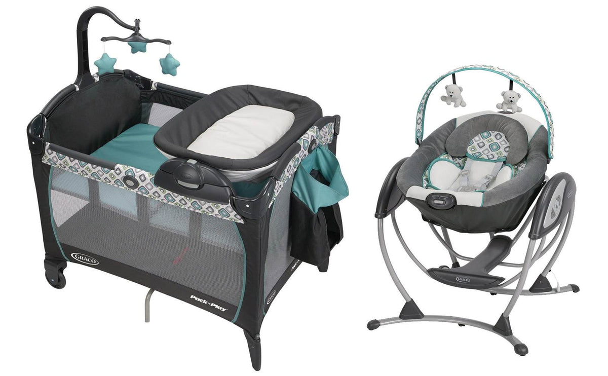 Graco Pack 'n Play Playard Portable Napper Changer & Glider LX Swing, Affinia
