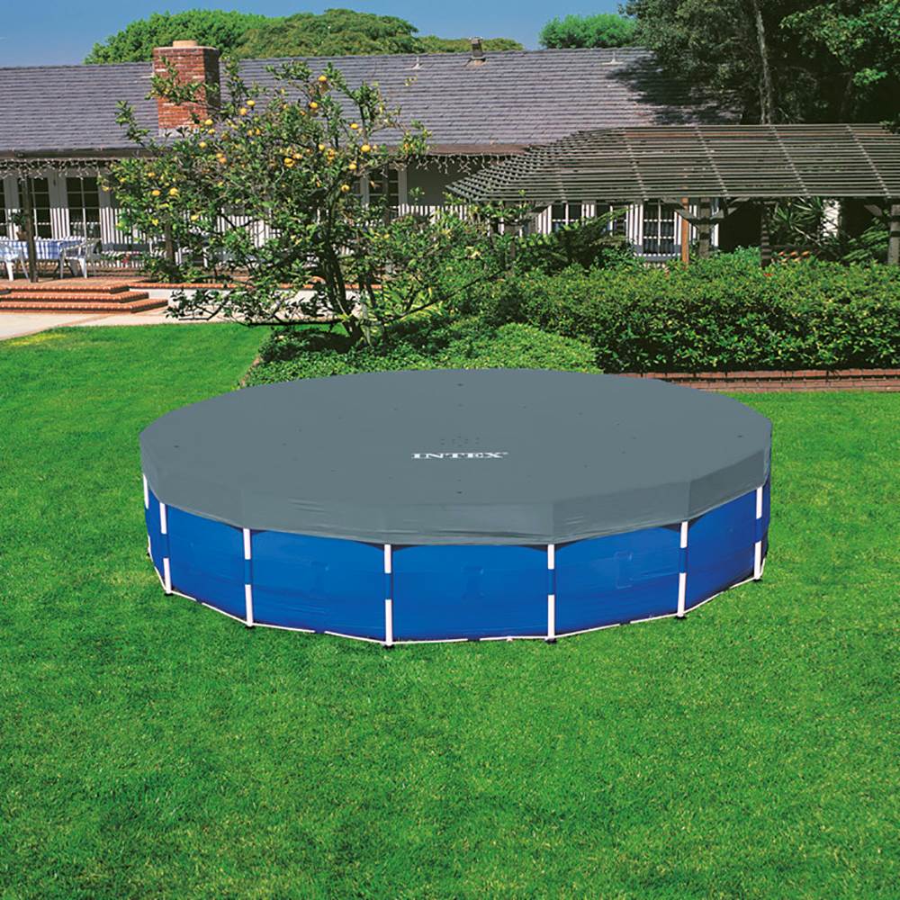 Intex 15 Feet x 48 Inches Metal Frame Pool Set w/ Ladde and Pump (Open Box)