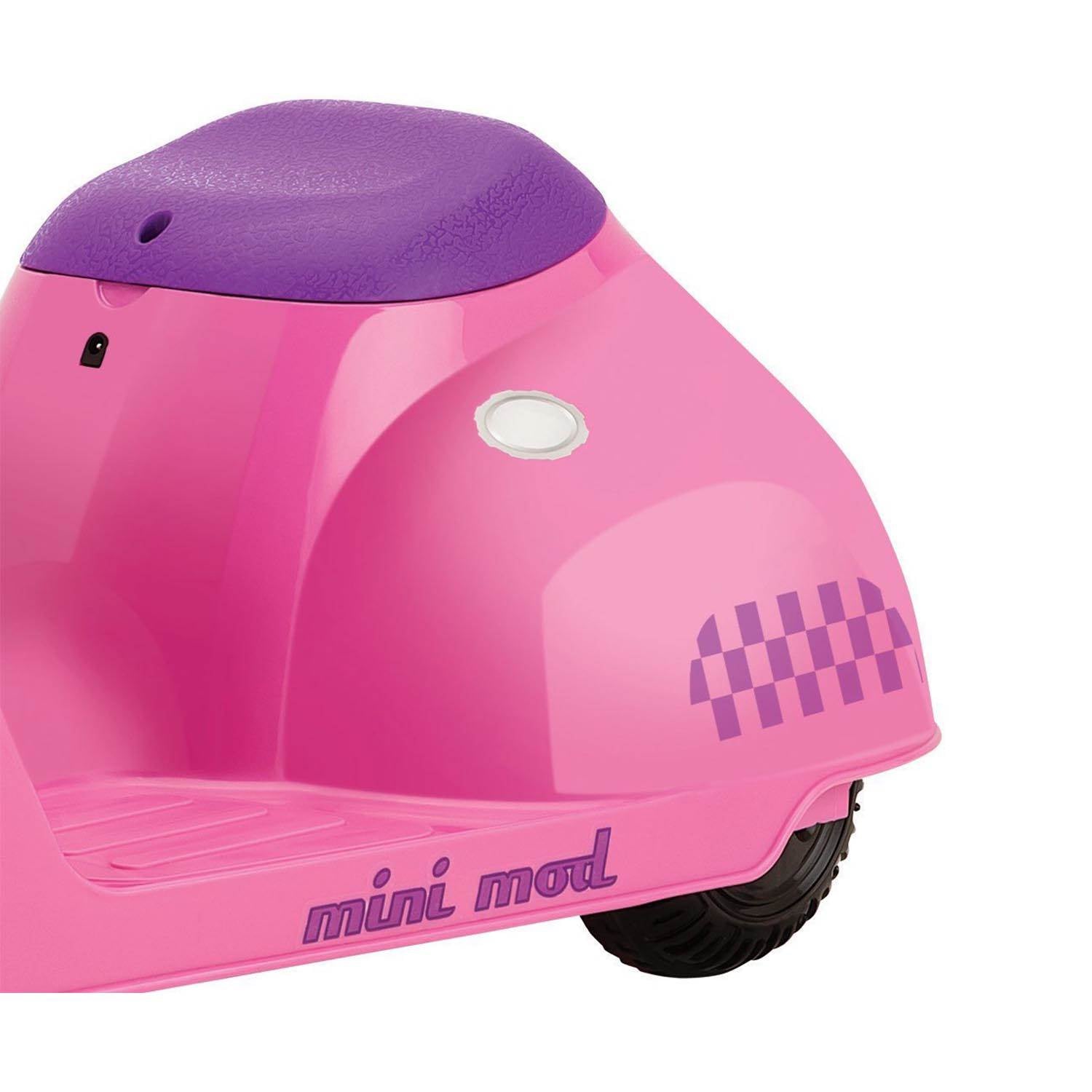 Razor Jr. Mini Mod Electric Scooter Rid-On Little Kids Moped, Pink | Open Box