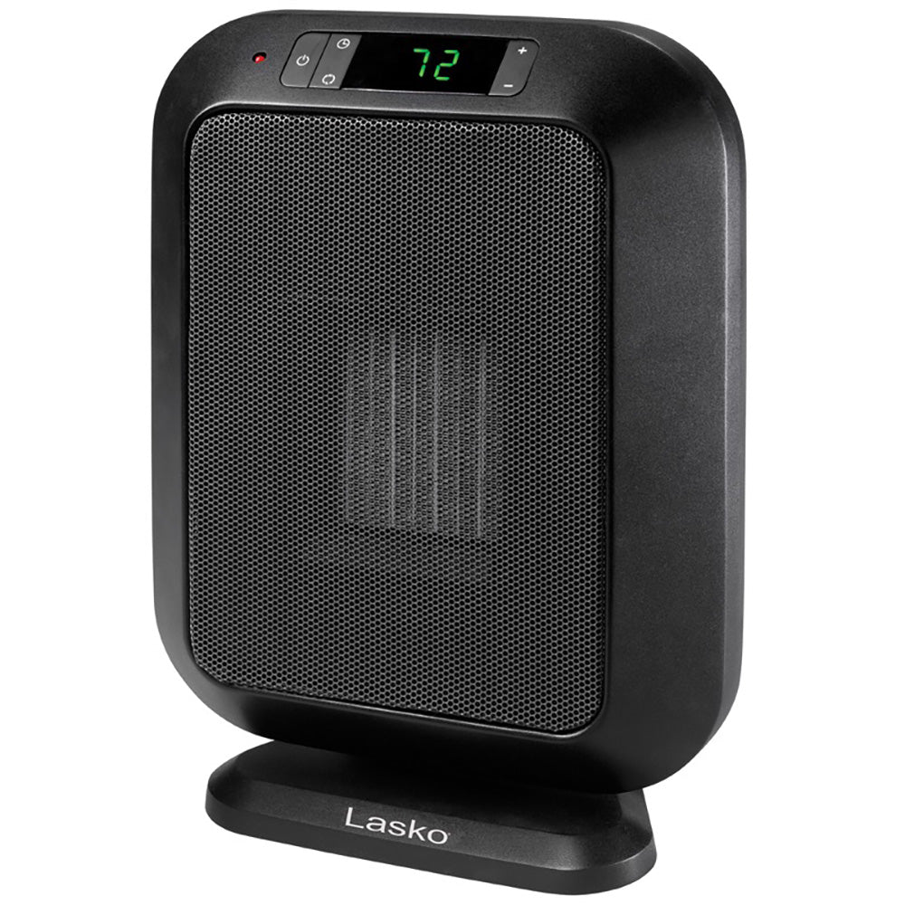 Lasko Flat Panel 1500W Digital Control Ceramic Space Heater, Black (For Parts)
