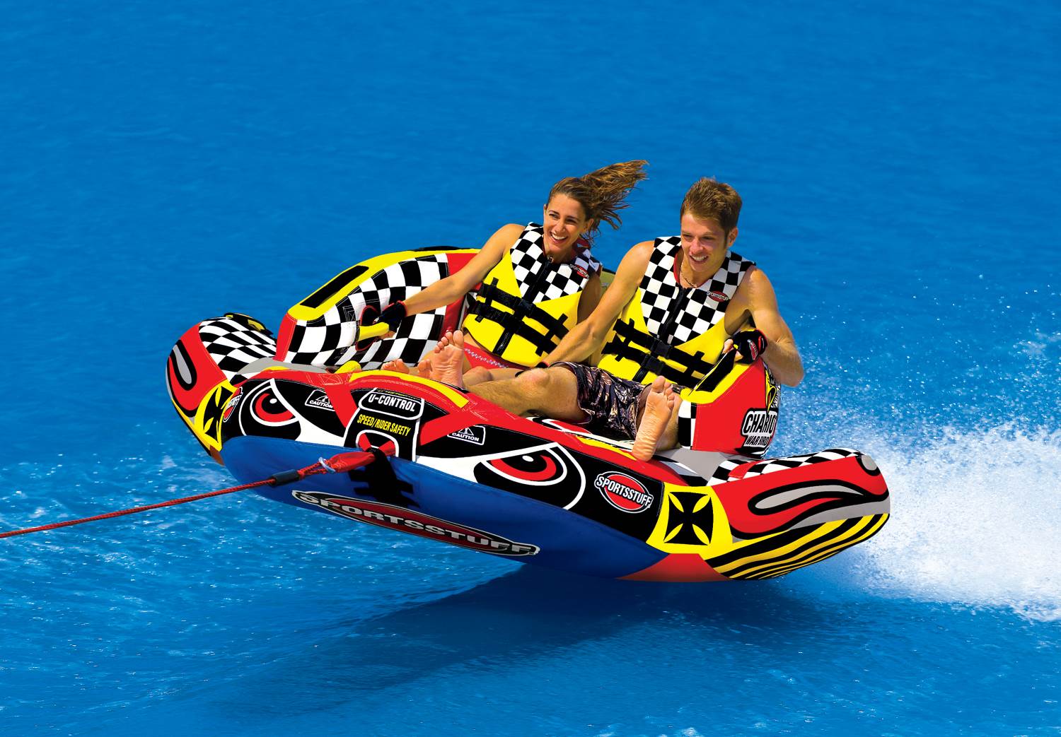SPORTSSTUFF Chariot Warbird 2 Double Rider Towable Inflatable Tube (Incomplete)