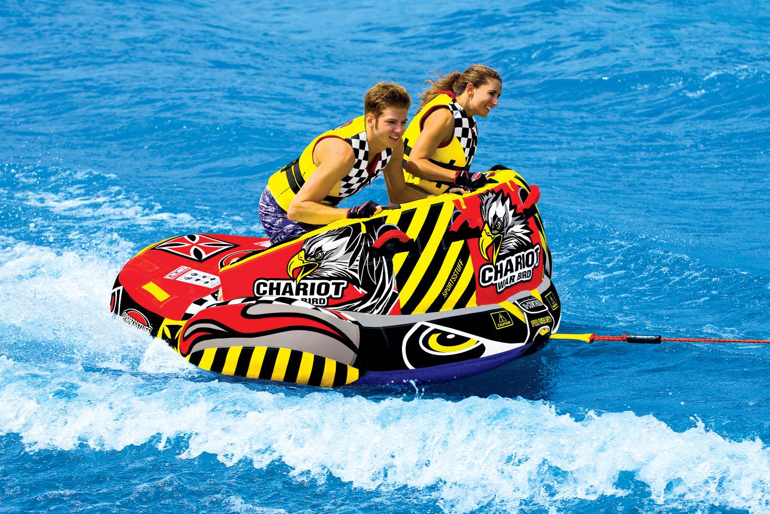 SPORTSSTUFF Chariot Warbird 2 Double Rider Towable Inflatable Tube (Incomplete)