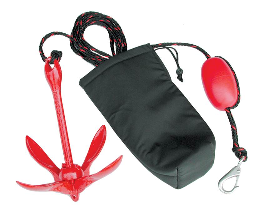 Airhead A-2 Complete Folding Anchor System 4-Fluke Boat Personal Water Craft