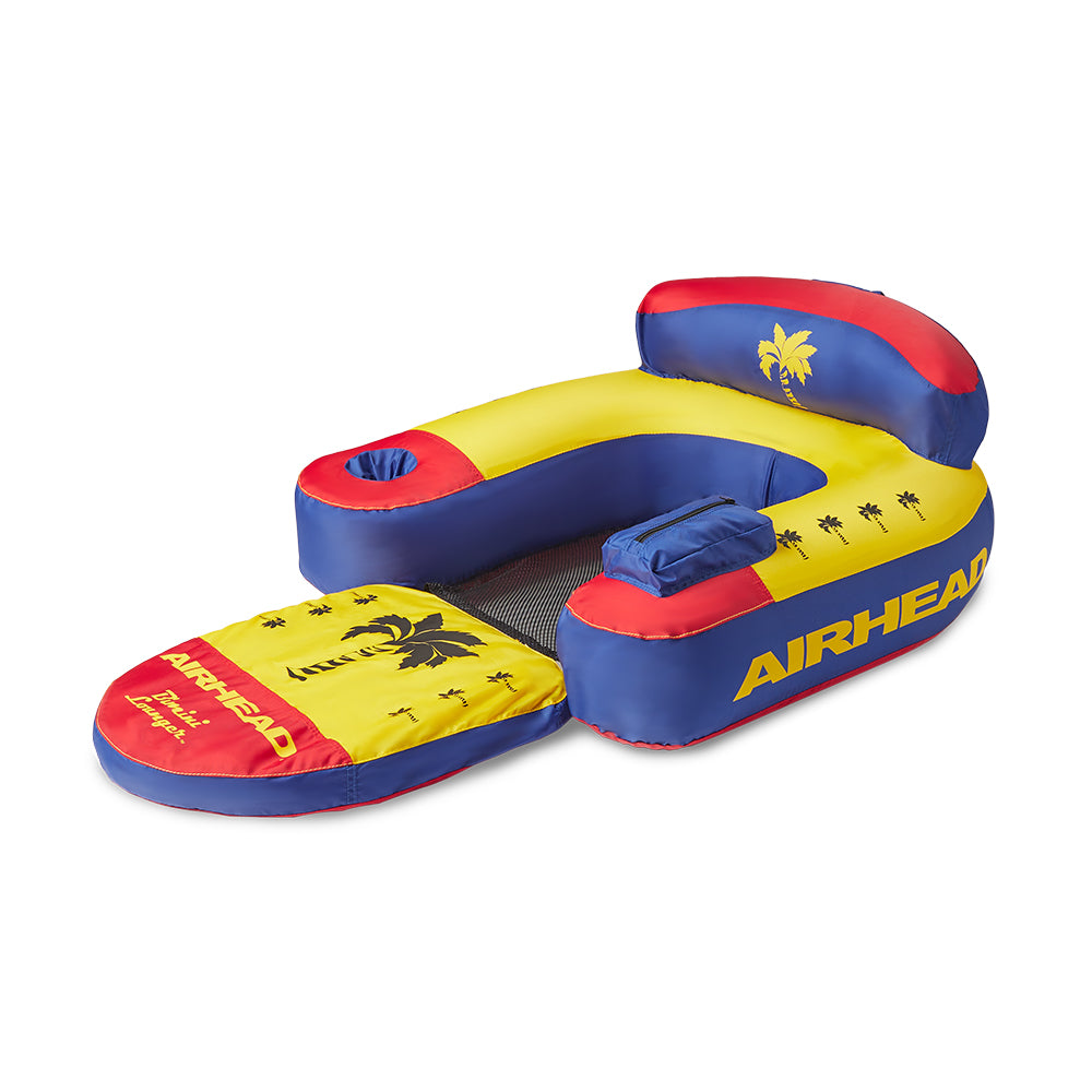 Airhead AHBL-3 Bimini Lounger II Inflatable Pool Lake Lounge Raft, (1 Person)
