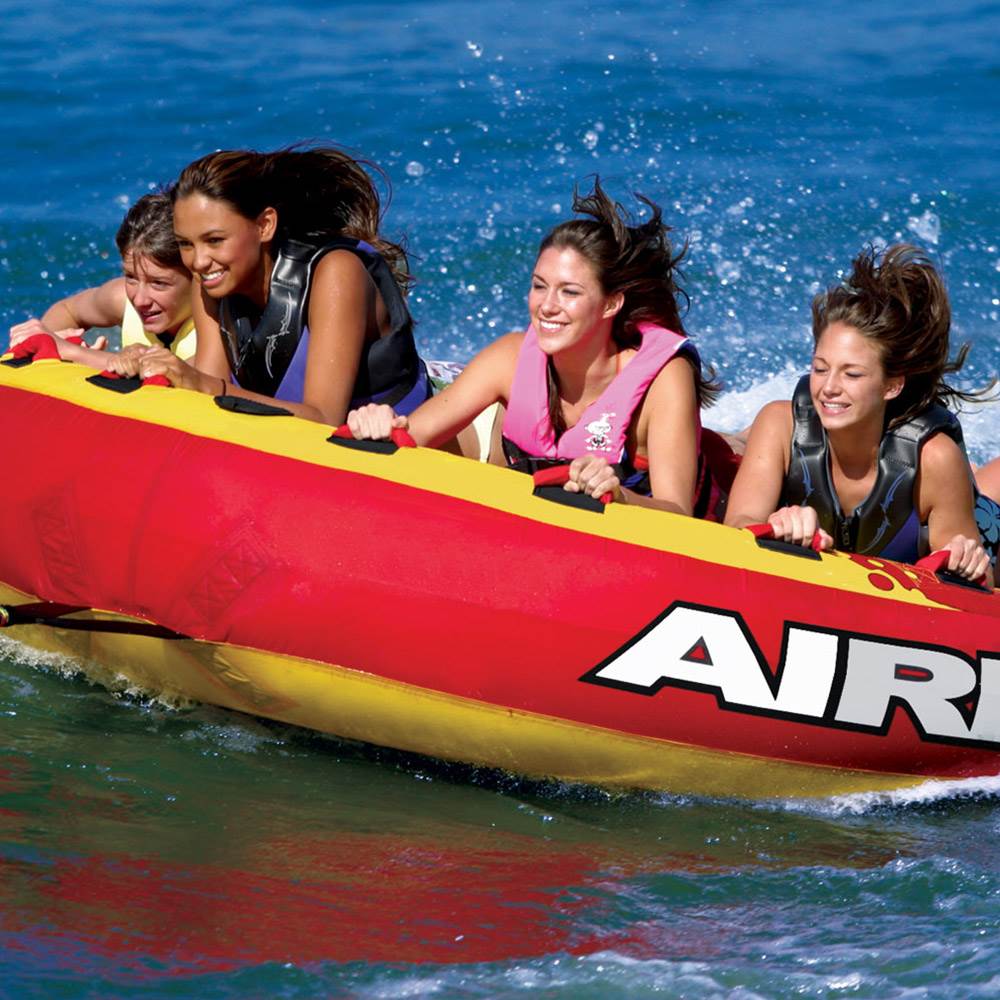 AIRHEAD AHSSL-4 Mega Slice 4 Rider Inflatable Towable Lake Water Tube (Open Box)