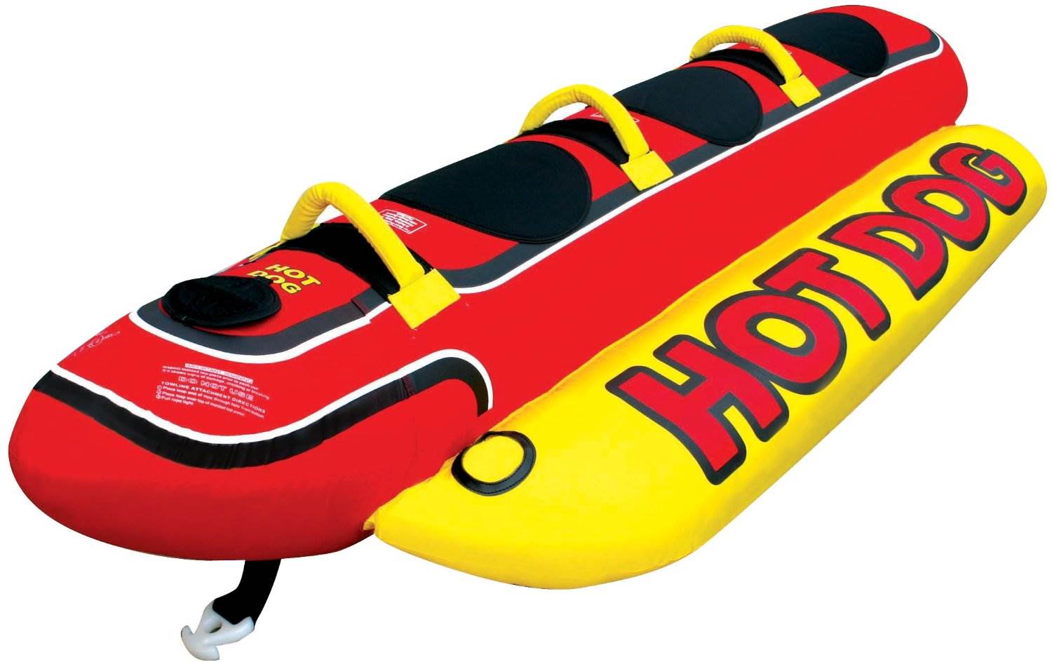 Airhead Hot Dog Triple Rider Towable Inflatable Boat Lake Tube (For Parts)