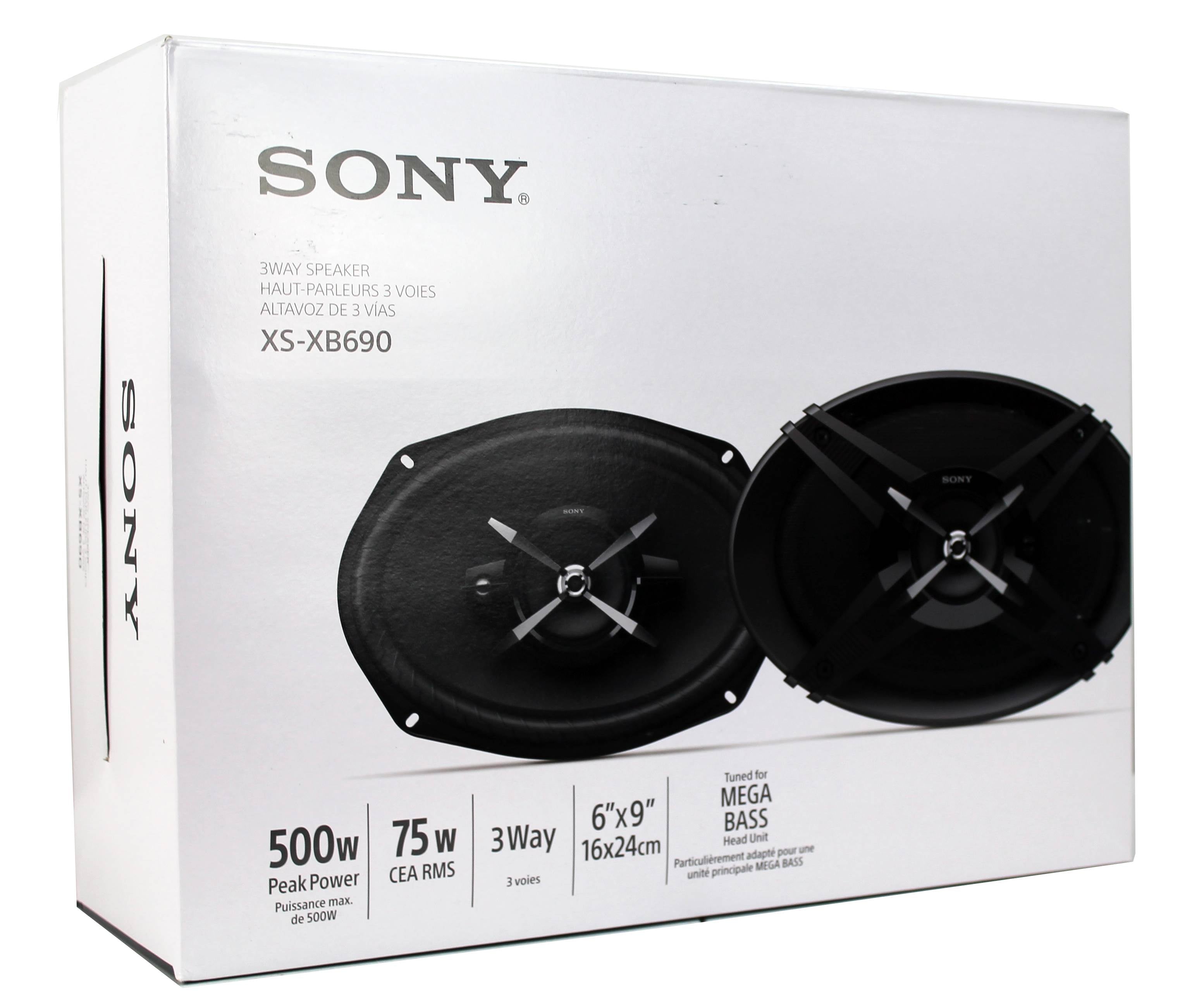 2) Sony XS-XB690 6x9" 500W 3 Way Car Coaxial Speakers Audio Stereo (Open Box)