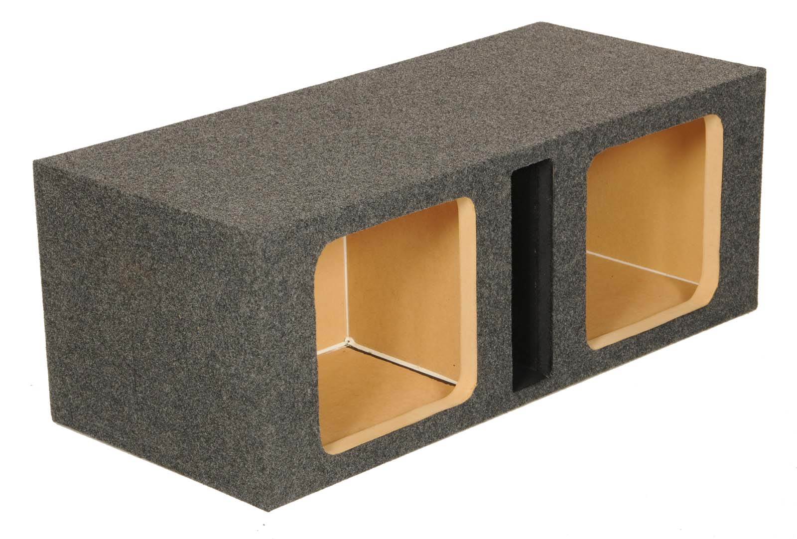 Q Power HD210 10" Dual Heavy Duty Vented Square Subwoofer Enclosure - Open Box