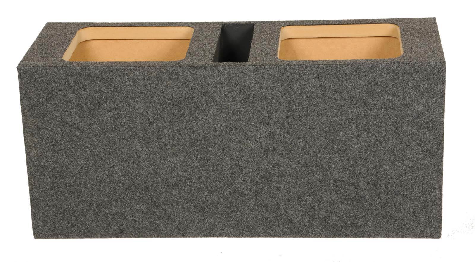 Q Power HD210 10" Dual Heavy Duty Vented Square Subwoofer Enclosure - Open Box