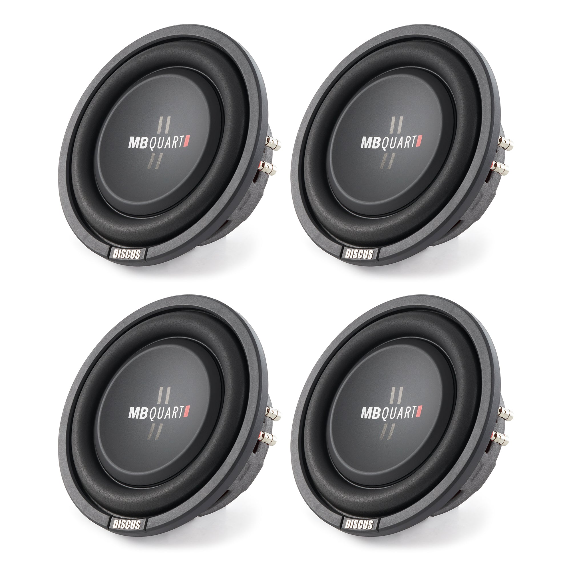 MB Quart DS1-204 400 Watt 8 Inch Shallow Slim Subs DVC Car Subwoofers (Set of 4) - VMInnovations