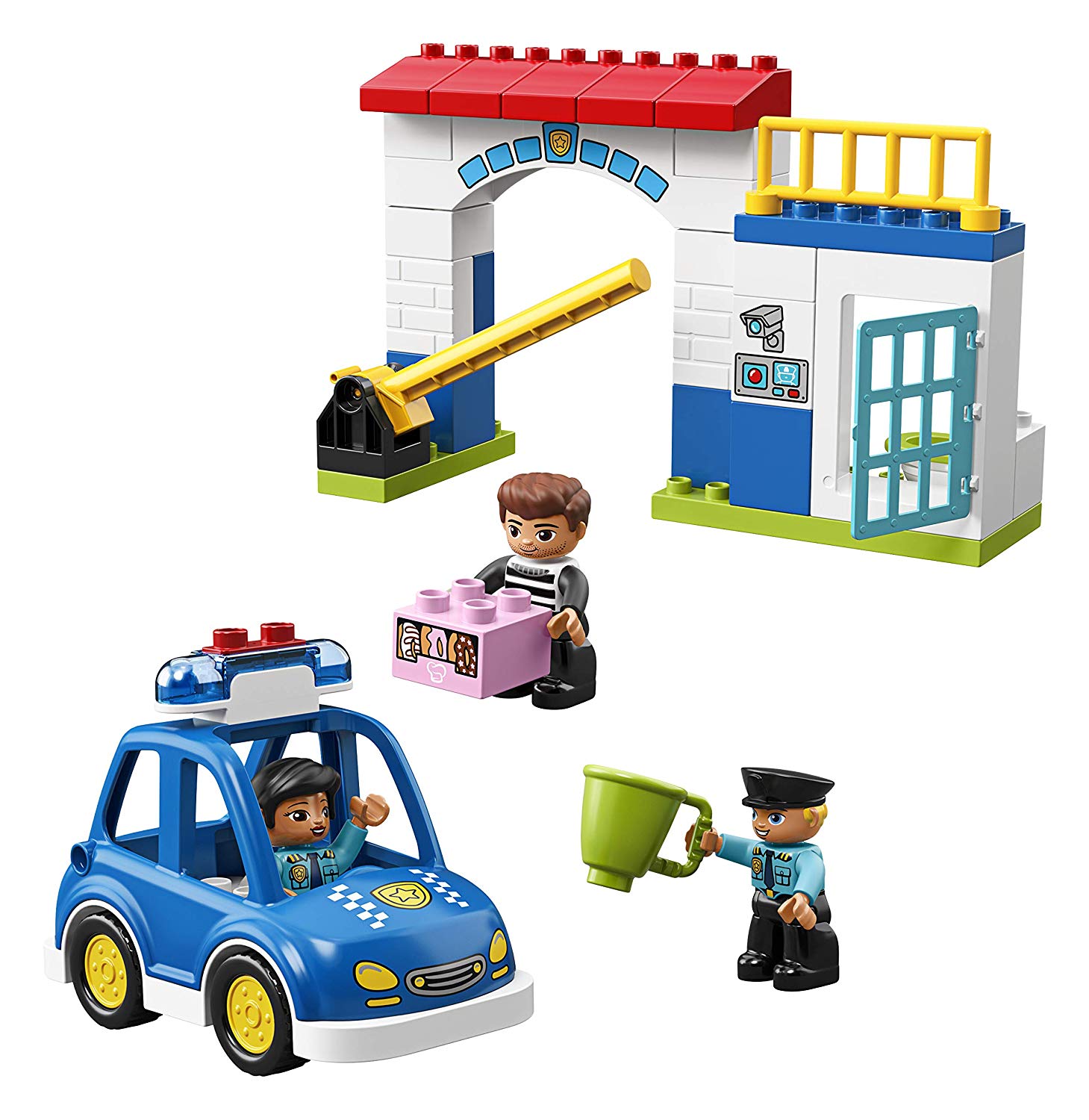 LEGO DUPLO 10902 Police Station 38 Piece Preschool Toddler Block Building Set
