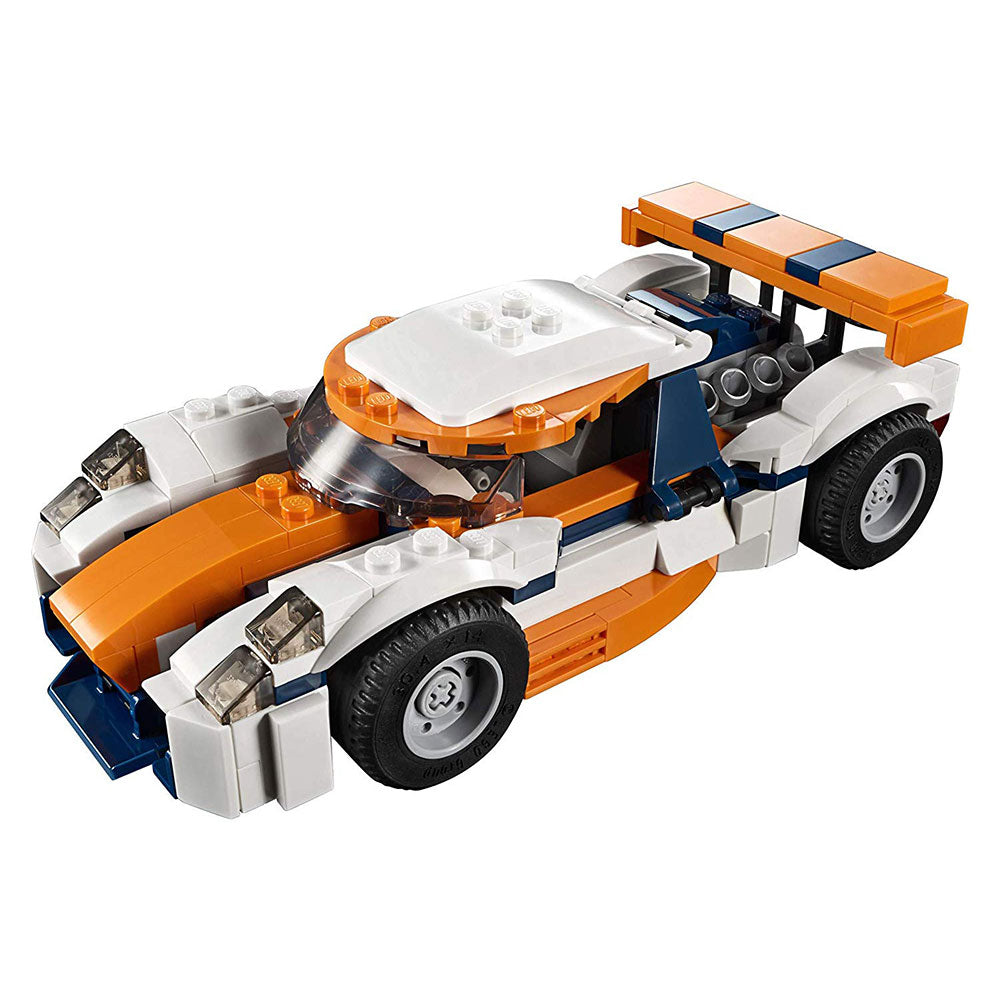 LEGO 6250782 3 in 1 Creator Sunset Track Racer, Classic Race Car, or Speed Boat