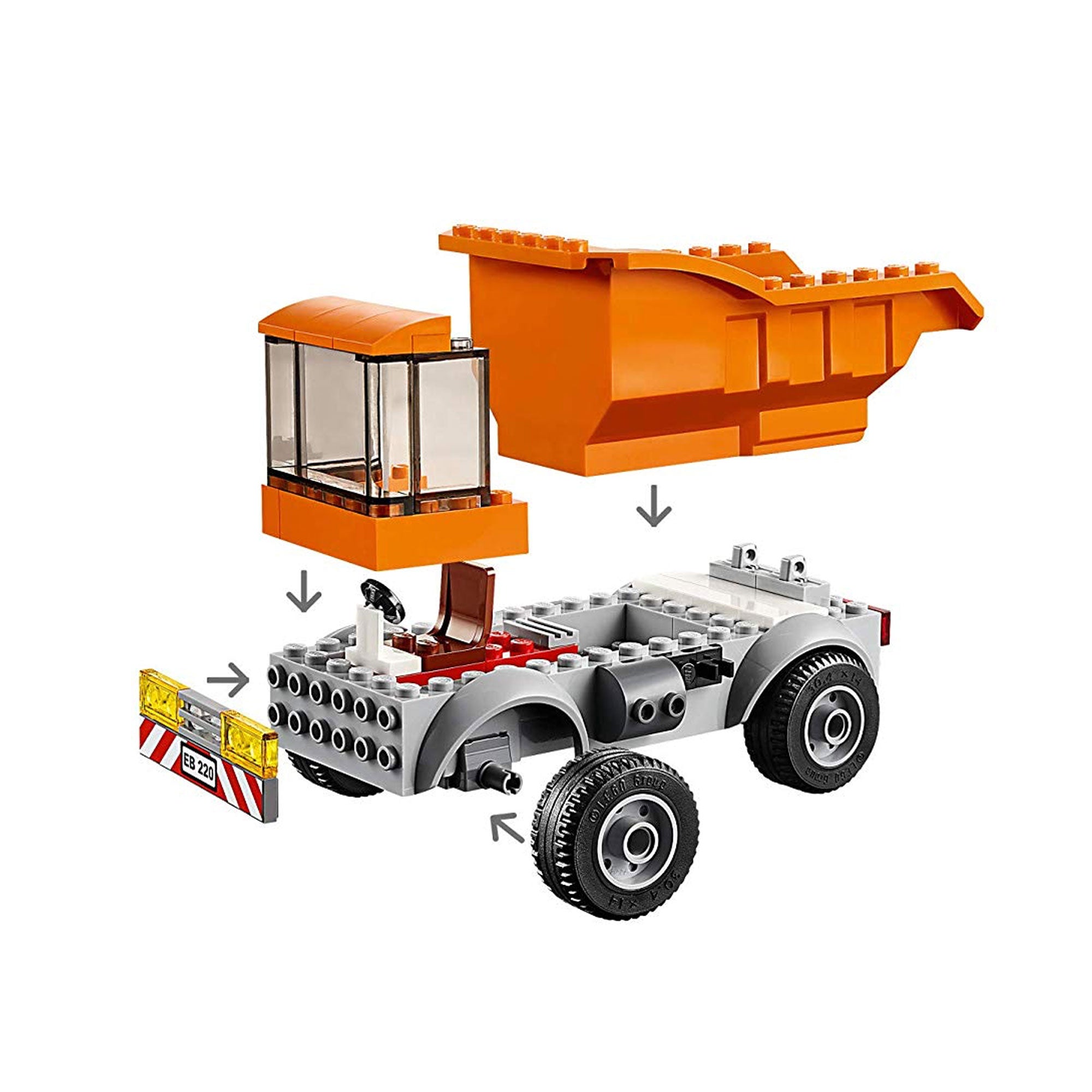 LEGO 60220 City 90 Piece Garbage Truck Building Set with 2 Minifigures for Kids