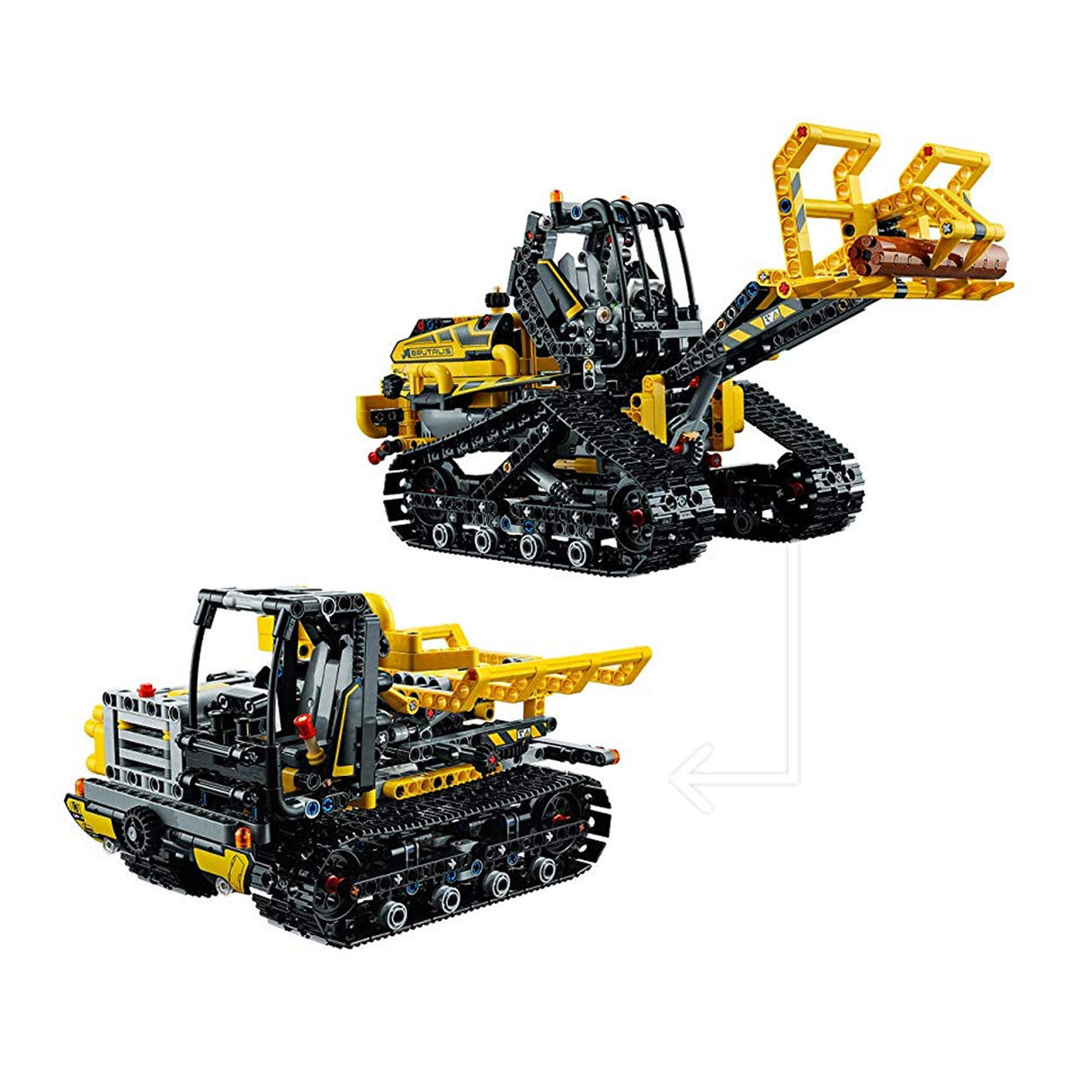 LEGO Technic 827 Piece 2 in 1 Tracked Loader and Dumper Building Kit (Open Box)