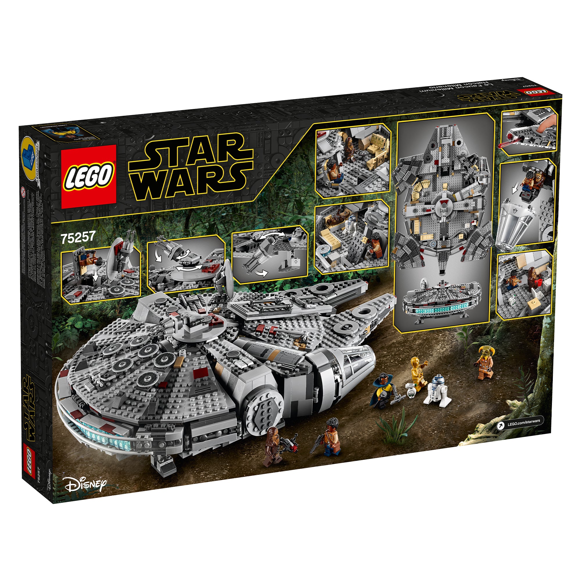 LEGO 75257 Millennium Falcon Block Building Kit w/ 7 Star Wars IX Minifigures