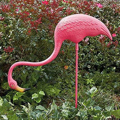 Union Products Outdoor Featherstone 38 In Tall Flamingo Yard Lawn Ornament, Pink