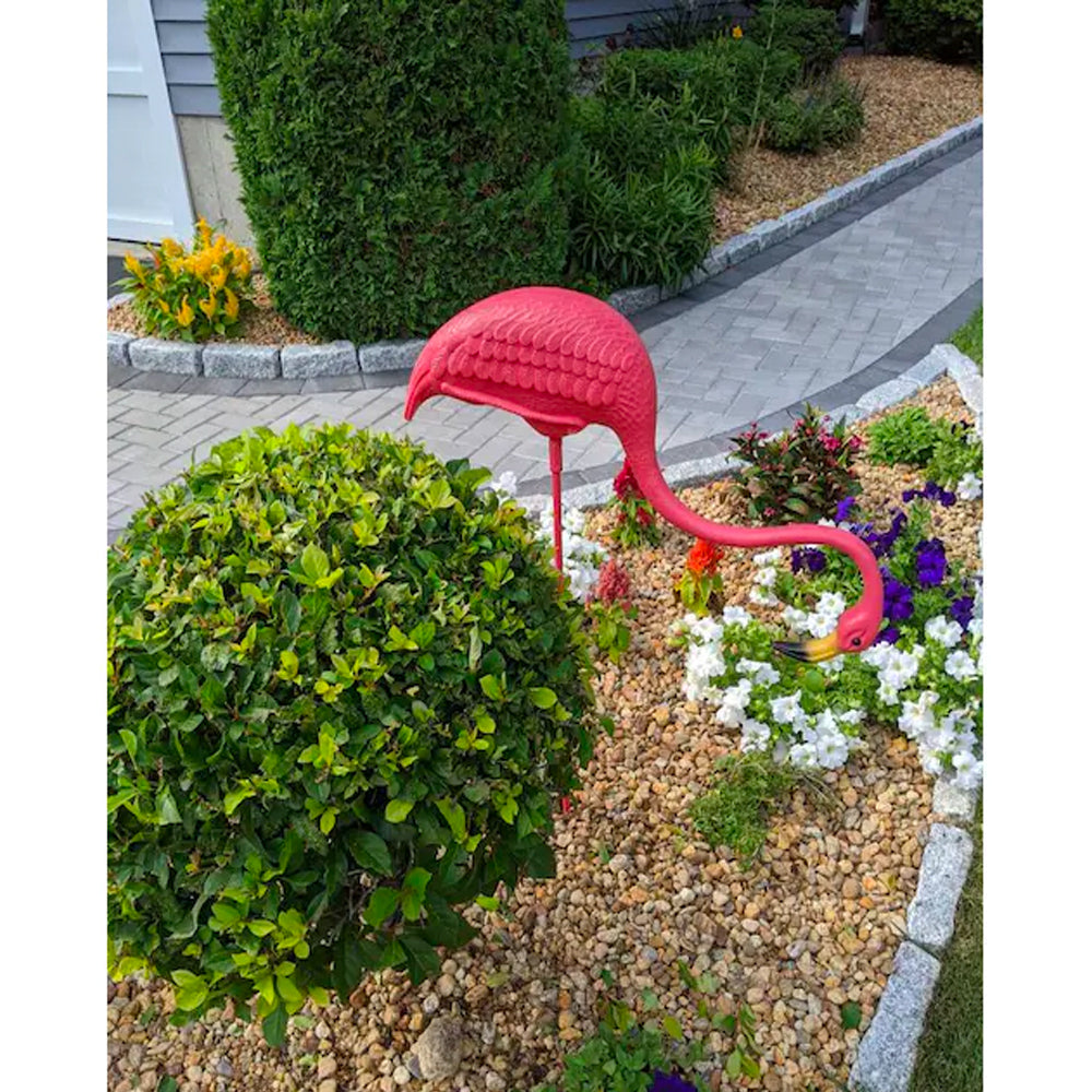 Union Products Outdoor Featherstone 38 In Tall Flamingo Yard Lawn Ornament, Pink
