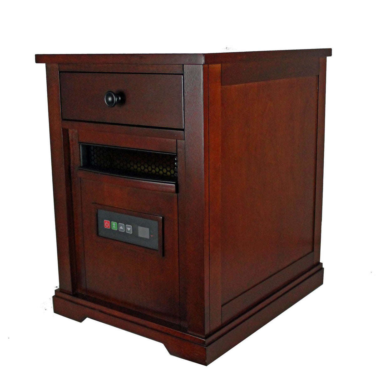 Duraflame 1000 Sq Ft Infrared Quartz Electric Heater End Table w/Drawer | Cherry