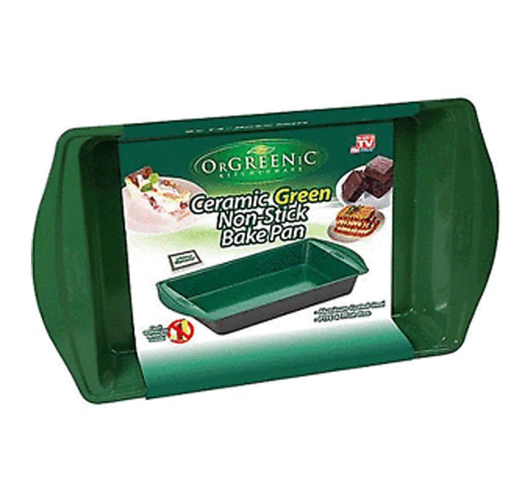 Telebrands Orgreenic 9x13 Ceramic Non-Stick Baking Cookware Bake Pan - Open Box
