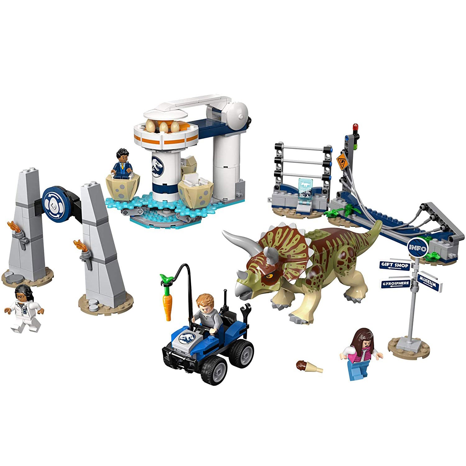 LEGO Jurassic World 75937 Triceratops Rampage Toy Building Kit (447 Pieces)