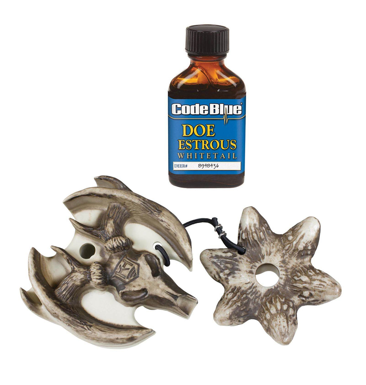 Knight & Hale Da' Bonehead Deer Hunting Rattle Call + Code Blue Doe Estrous