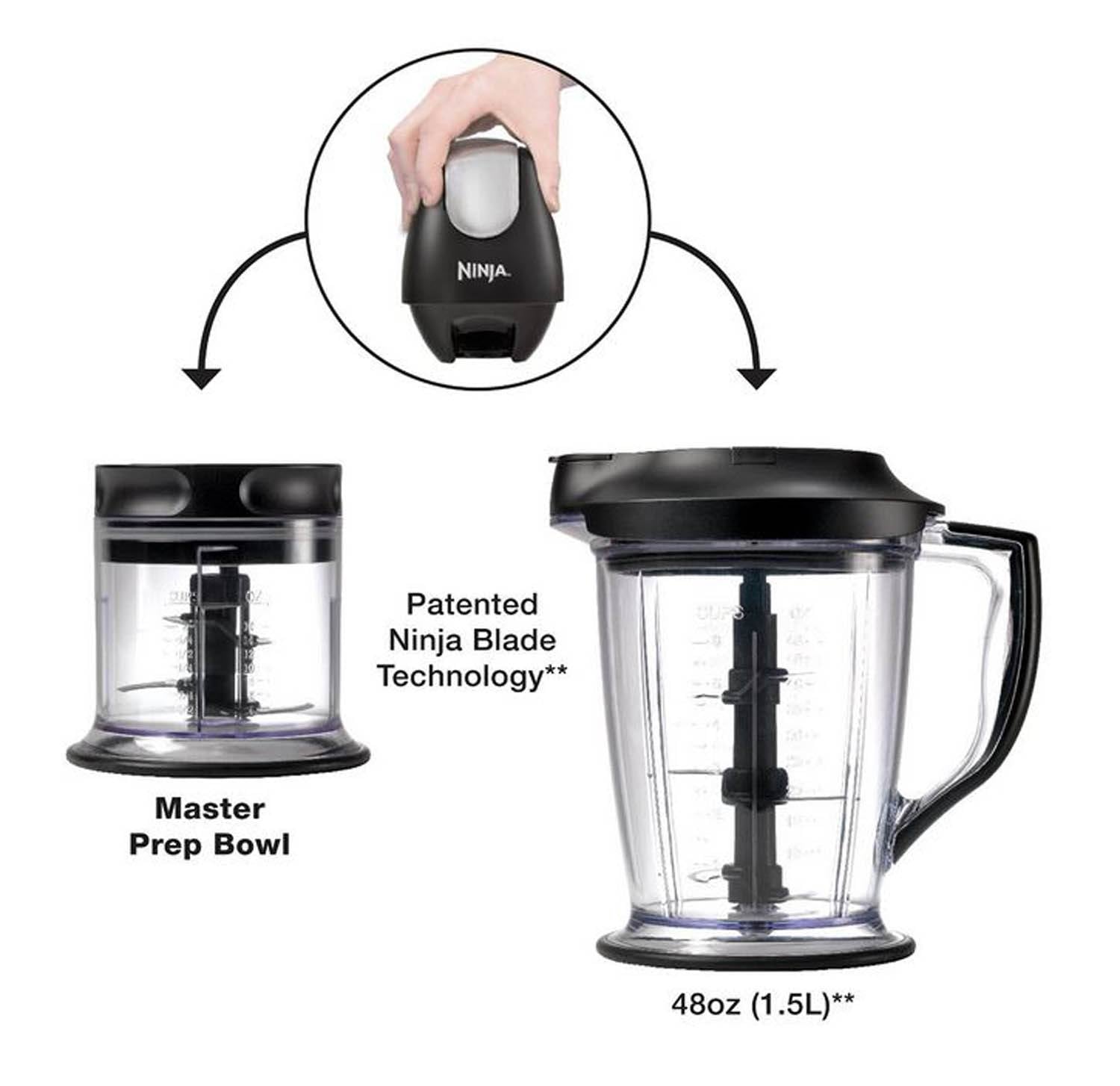 Ninja Master Prep 450 Watt Pulse Blender Processer Ice Crusher Chopper (Damaged)