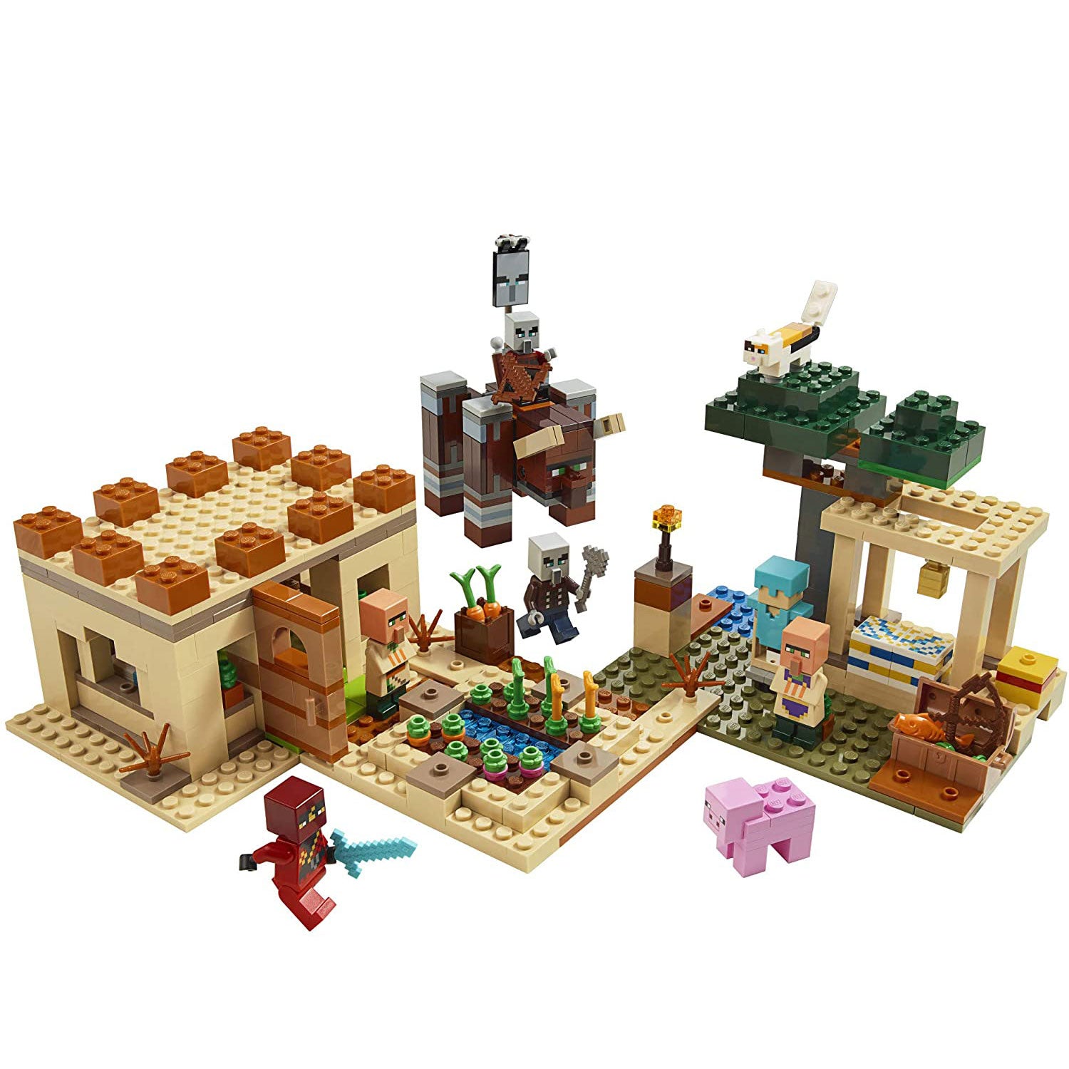 LEGO Minecraft 21160 The Illager Raid Toy Building Kit w/ Characters (562 Piece)