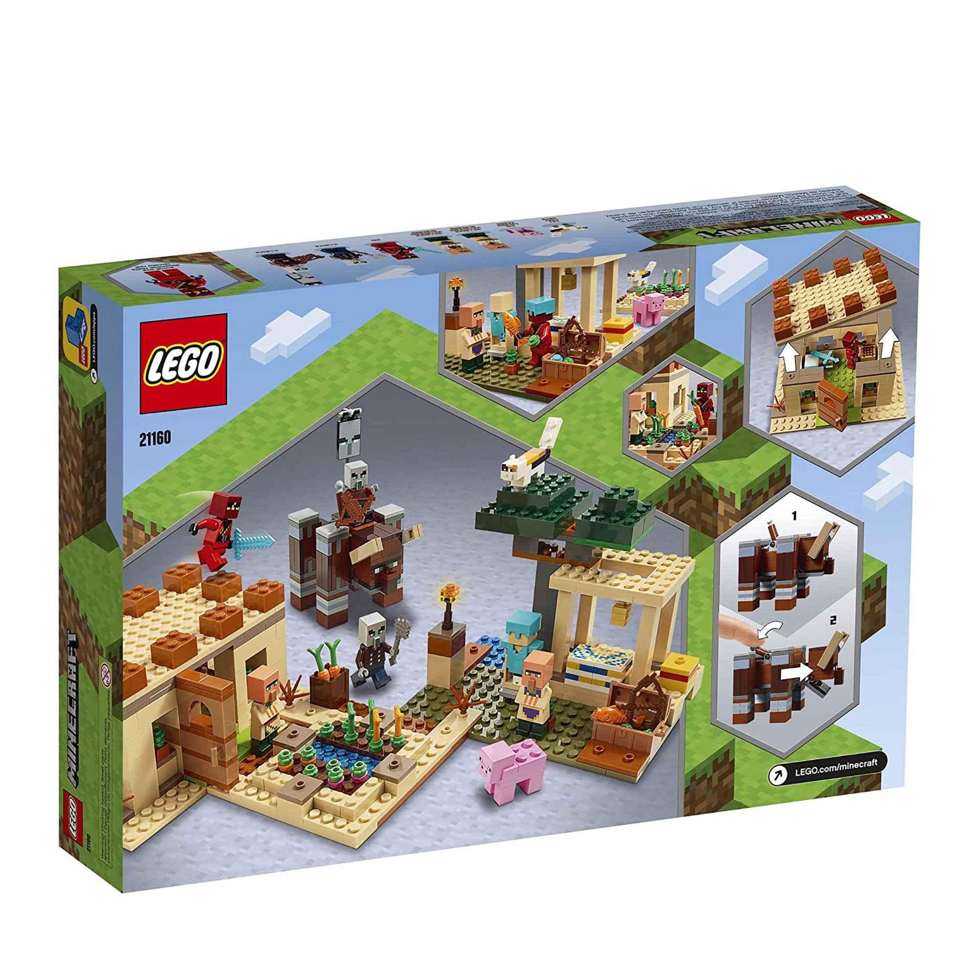 LEGO Minecraft 21160 The Illager Raid Toy Building Kit w/ Characters (562 Piece)