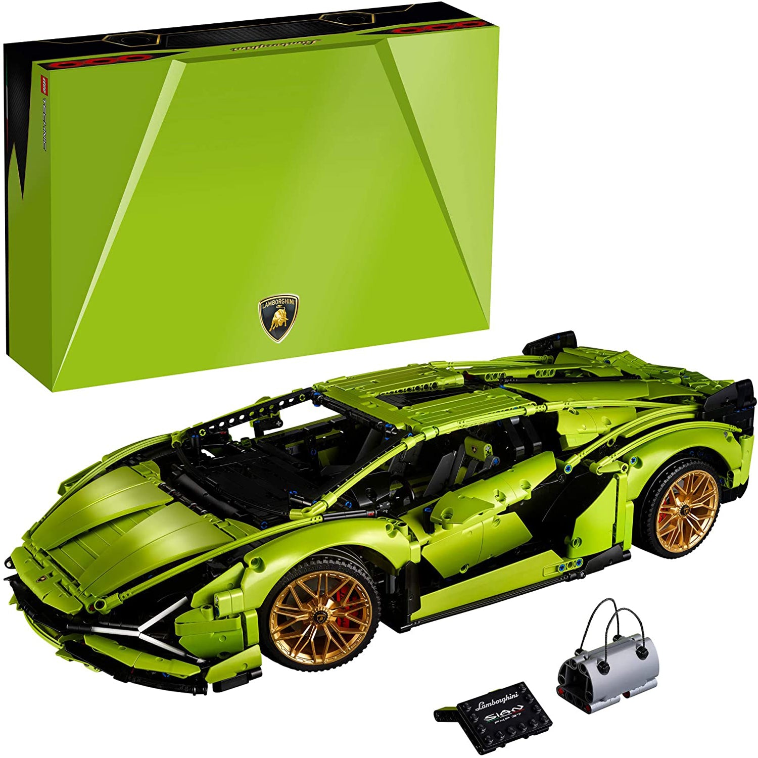 LEGO Technic Lamborghini Sian FKP 37 Model 3696 Piece Building Set(Open Box)