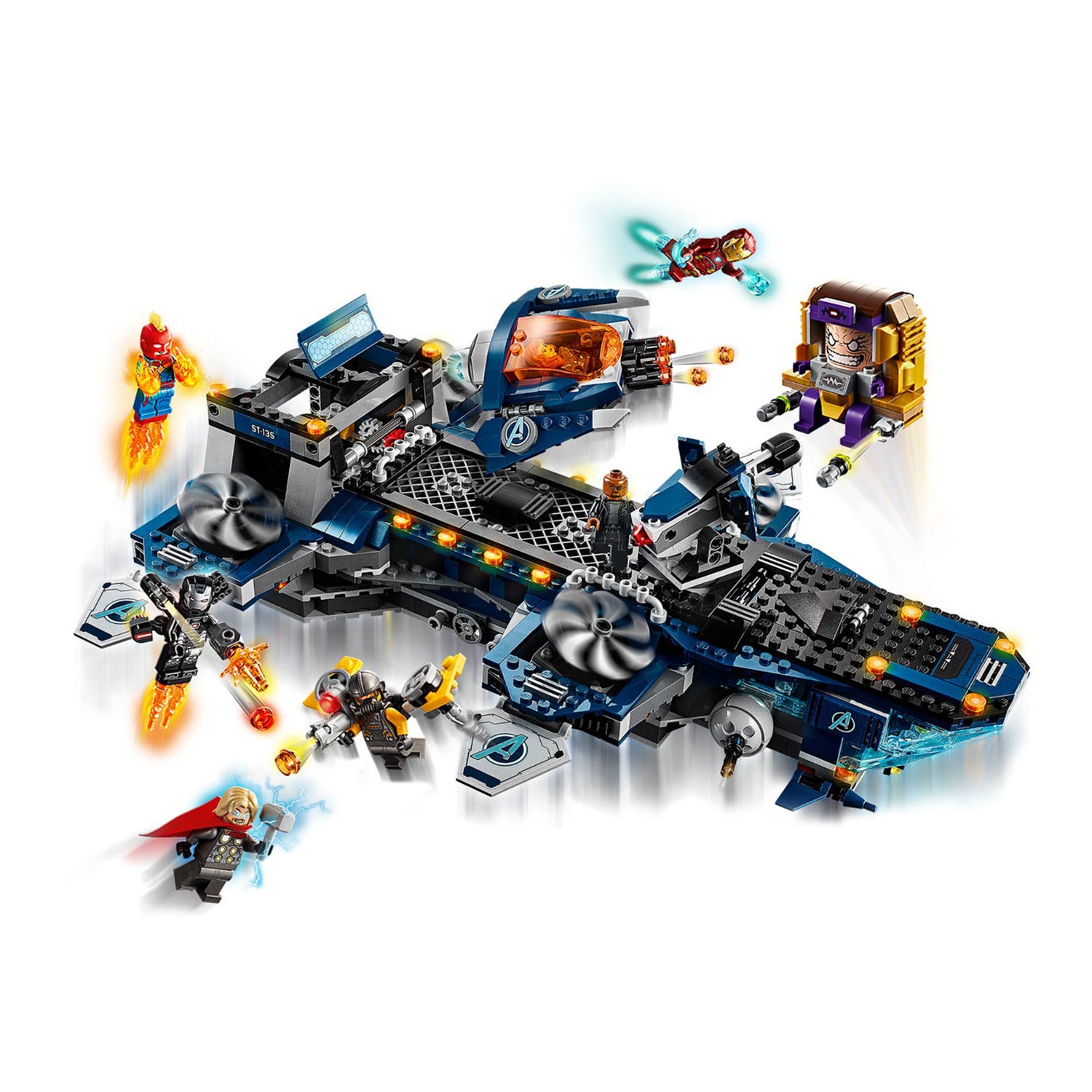 LEGO 76153 Marvel Avengers Helicarrier Block Kit w/ Iron Man & Thor (1244 Piece)
