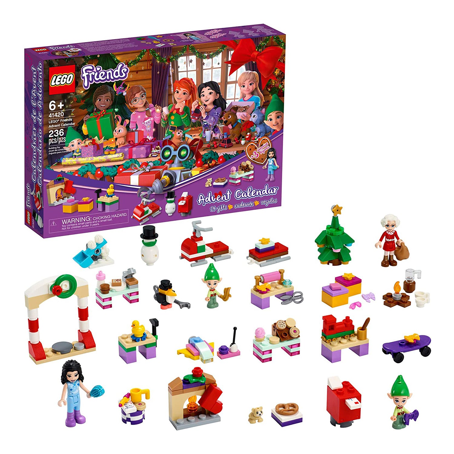 LEGO Friends 41420 Advent Calendar 236 Piece Set with Mini Figures & Accessories