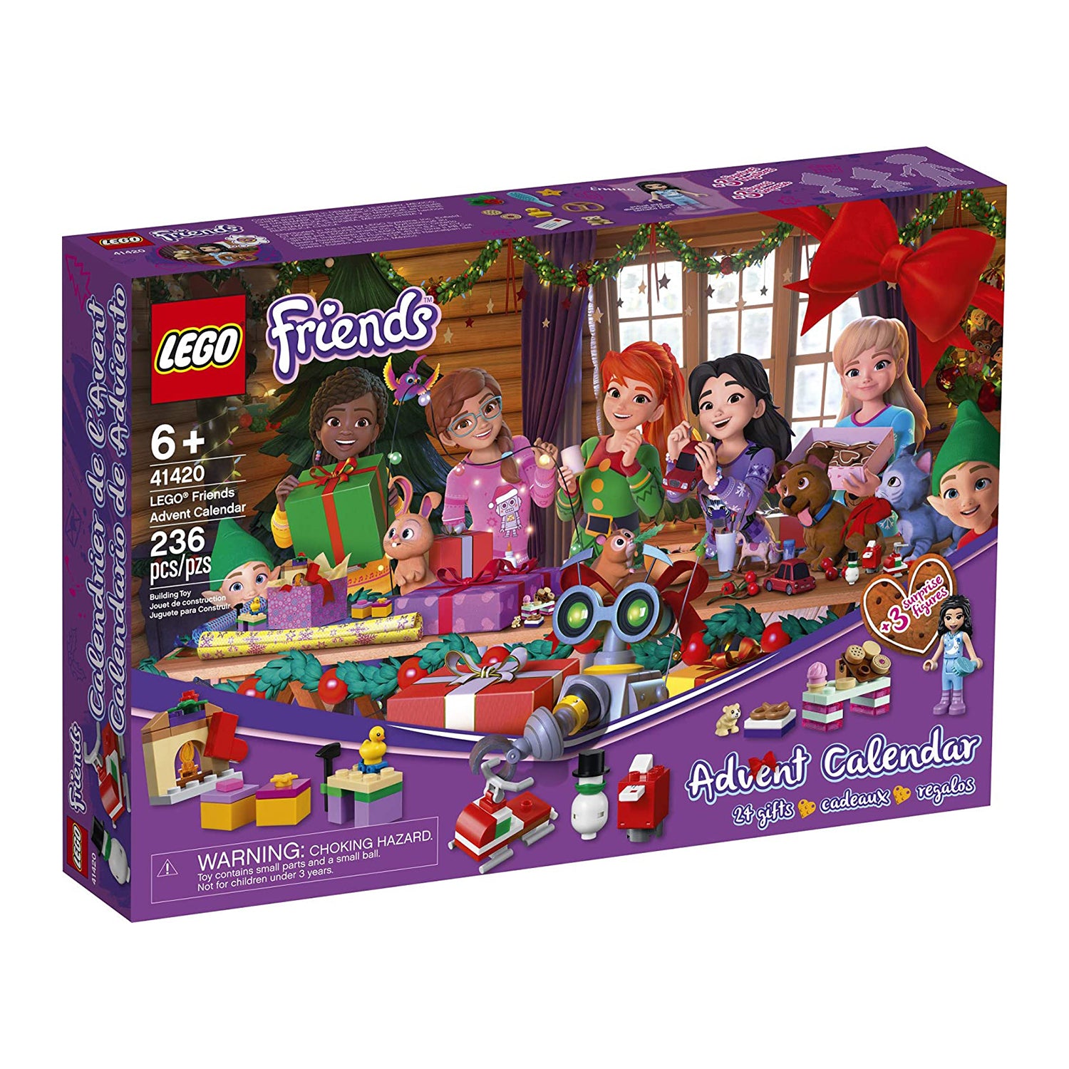 LEGO Friends 41420 Advent Calendar 236 Piece Set with Mini Figures & Accessories
