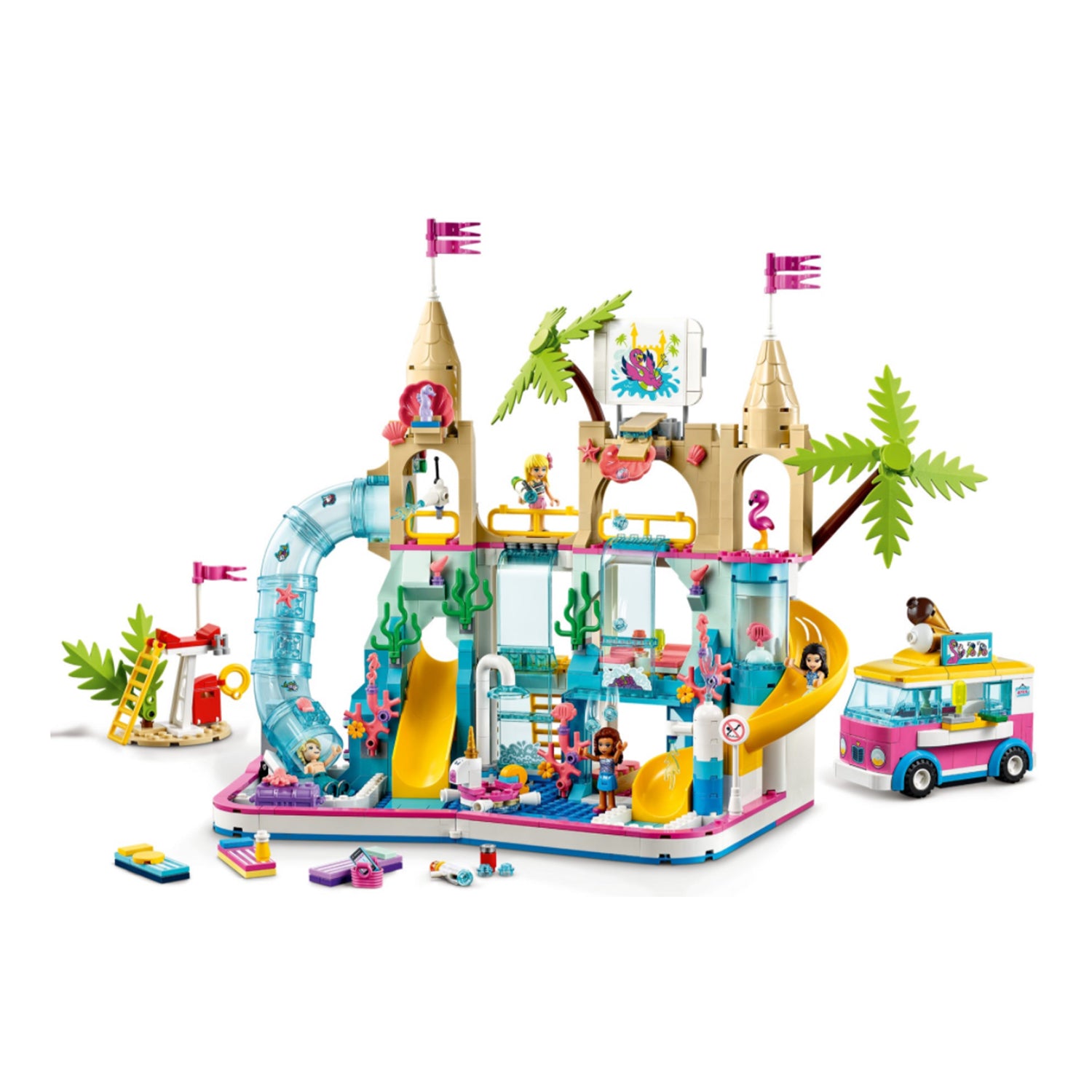 LEGO Friends Summer Water Park Block Building Playset (1001 Pieces) (Open Box)