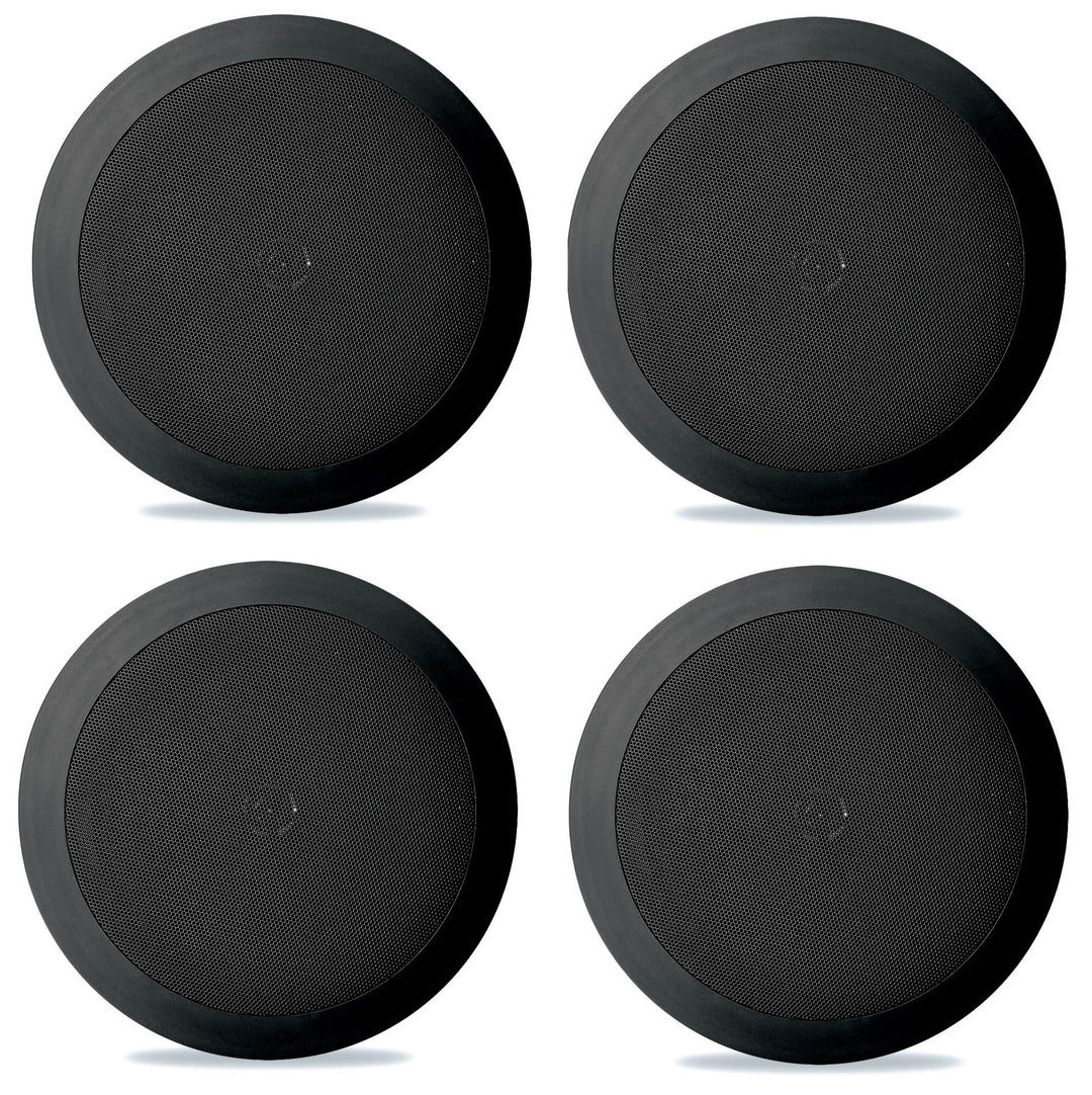Pyle PDIC51RDBK 5.25 Inch 150 Watt Black In-Ceiling Flush Speakers Four pack - VMInnovations