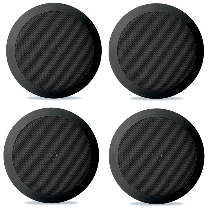 Pyle PDIC51RDBK 5.25 Inch 150 Watt Black In-Ceiling Flush Speakers Four pack - VMInnovations
