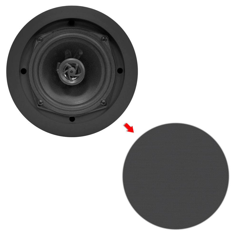 4) NEW Pyle PDIC51RDBK 5.25 Inch 150 Watt Black In-Ceiling Flush Speakers Four