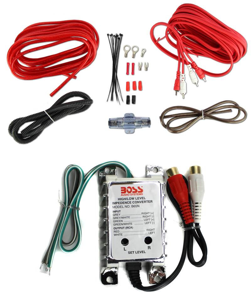 VM Audio 8 Ga Car Amplifier Amp Complete Kit Wiring Installation+Converter