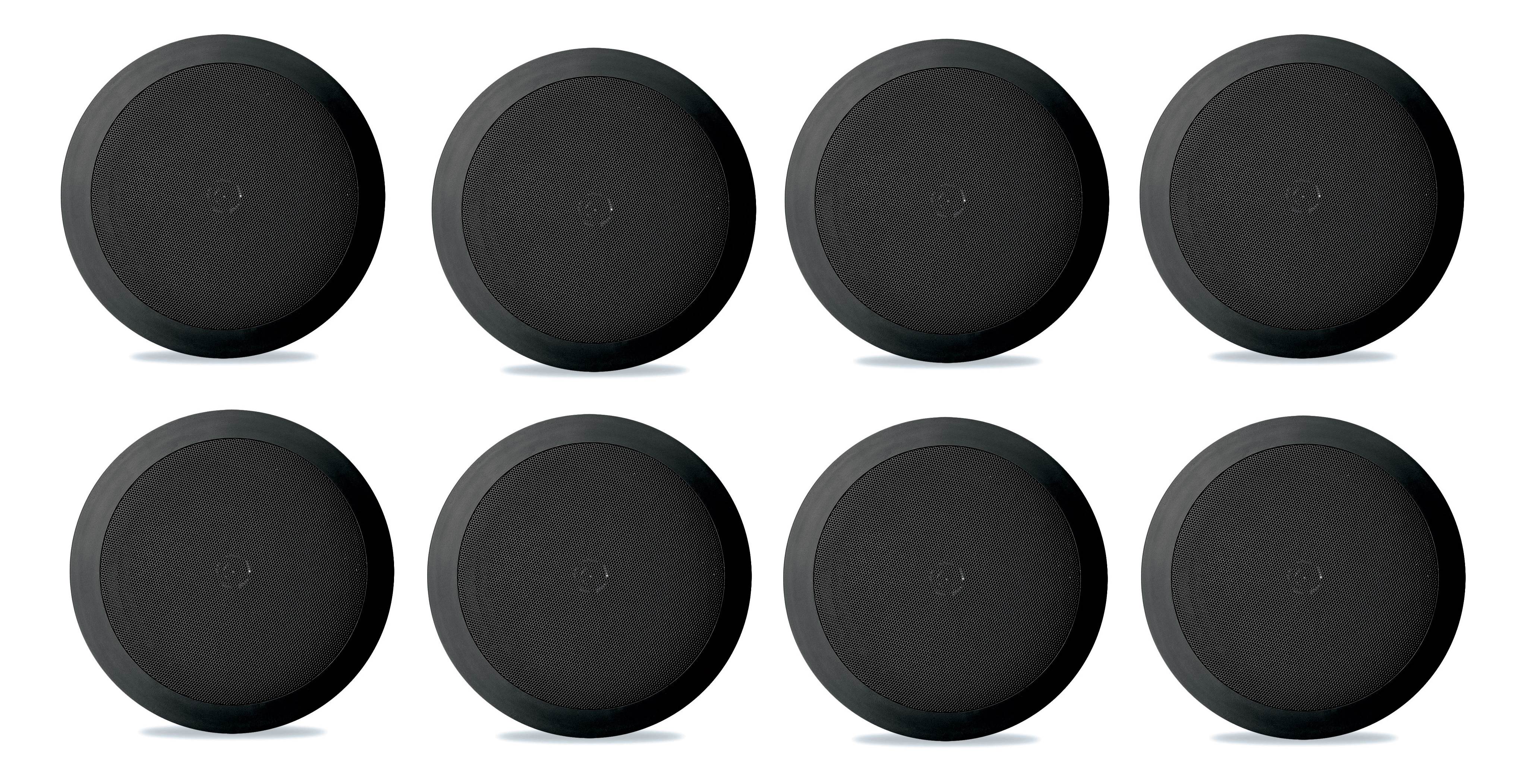 8) NEW Pyle PDIC81RDBK 250W 8 Inch Flush In-Wall In-Ceiling Speakers - VMInnovations