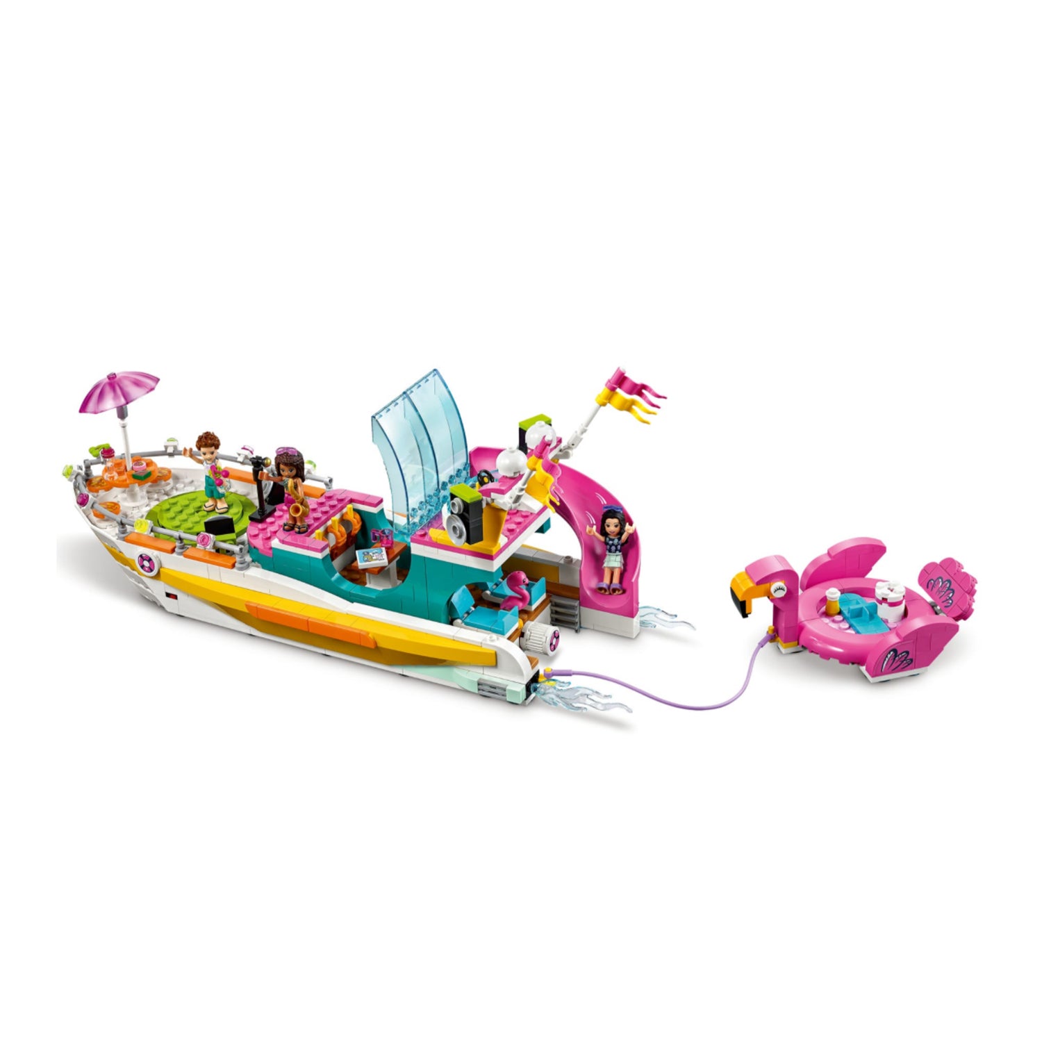 LEGO Friends 41433 Party Boat Beach Building Block Playset for Kids (640 Pieces)