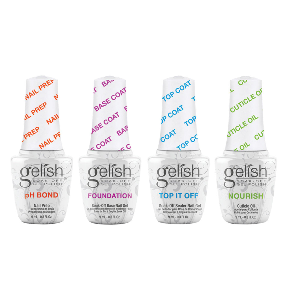 Gelish Mini Fantastic Four Essentials, Mini Core Collection, and LED Light Lamp